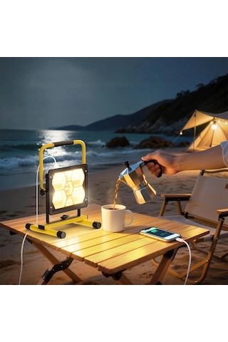 Güneş Enerjili 400 Ledli Powerbank Projektör Renk