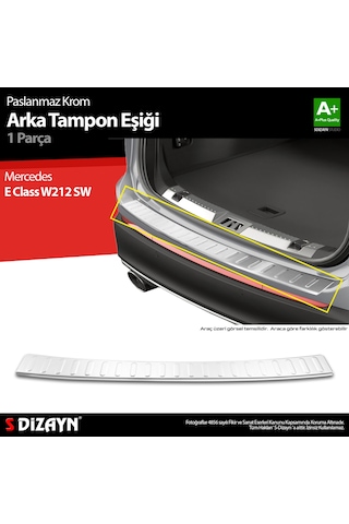 S-dizayn Mercedes E Class W212 Sw Krom Arka Tampon Eşiği 2010-2013 A+ Kalite