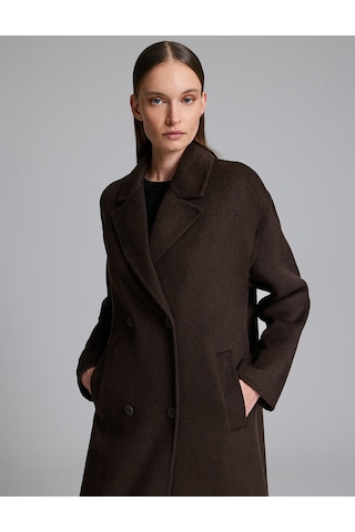 Pierre Cardin Kahverengi Yün Karışımlı Kaşe Kaban 50329239-vr029