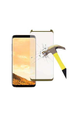 Samsung Uyumlu Galaxy S8 Plus Tam Kaplayan Kavisli Cam Ekran Koruyucu