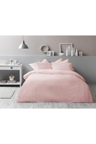 Taç - Pembe Basic Antibakteriyel Çift Kişilik Nevresim Takımı Pembe