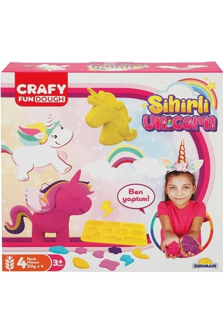 Crafy Sihirli Unicorn Oyun Hamuru Seti 200gr 11 Parça
