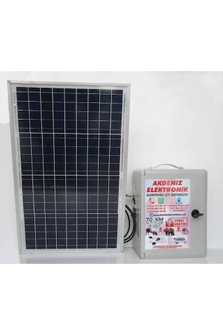 Elektrikli Çit Ayi Domuz Kovucu 50W Panel 24 Amper Akü