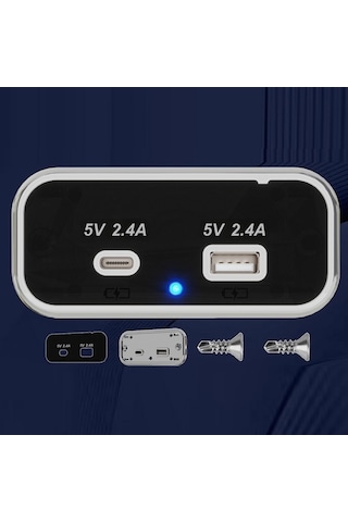 Didadodo Usb Çift Bağlantı Noktalı Hızlı Şarjlı Araç Modifikasyon Şarj Cihazı Ucc316a Ac4.8a