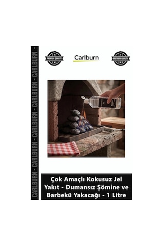 Özel Üretim Saf Temiz Çok Amaçlı Kokusuz Jel Yakıt Dumansız Şömine Barbekü Yakacağı 1 Litre Diğer