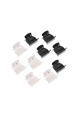 Dofolink Saç Kıvırıcı Tutucu Klipsler 10 Adet - Isı Dayanıklı Abs Malzeme, Ev Ve Salonda Kullanım, Siyah Ve Beyaz Renk Seçenekleri Çok Renkli