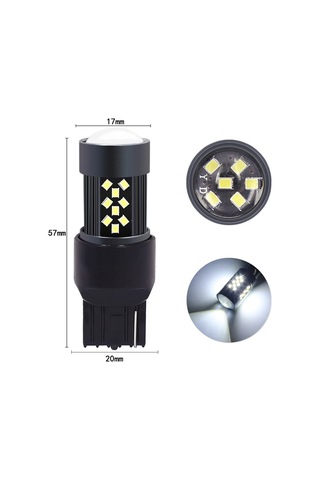 Sones 1 Çift 7443 12v 7w Sürekli Araba Led Sis Farı Mor Işık