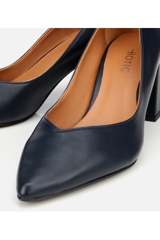 Hotiç Kadın Deri Lacivert Kalın Topuklu Ayakkabı 01ayh312470a680 Lacivert