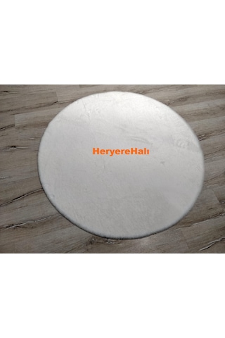 Mono Beyaz Yumuşak Dokulu Uzun Tüylü Yıkanabilir Suni Tavşan Post