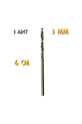 Kupa Tyson Metal Ahşap Delici Hss Matkap Ucu 3.0 Mm. - 3 Adet