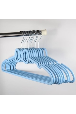 Novahub 10 Adet Mavi Ilmek Kız Askısı, Anti-skid Plastik, Döner Kanca, Space Saver, Çocuk Ve Yetişkin İçin, Ev Yurdu Kullanımı Mavi