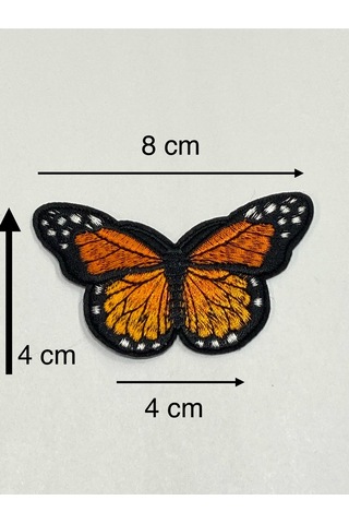 Kelebek Arma / Ütü İle Yapışan Arma / 8 Cm /b126/ - Sarı