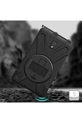Galaxy Uyumlu Tab Active 3 T577 Ata Defender Tablet Silikon - Siyah Arka Kapak