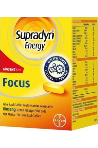 Pharmaton Vitality 30 Kapsül Energy Focus 30 Tablet