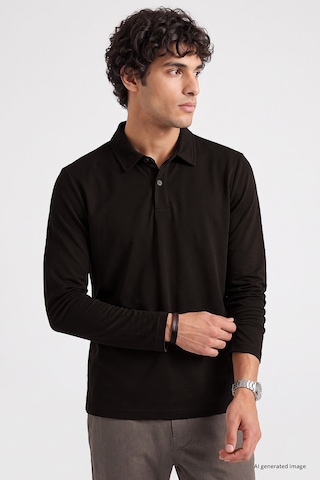 Tommy Life Acı Kahverengi Rahat Form Basic Erkek Polo Yaka T-shirt - 88512