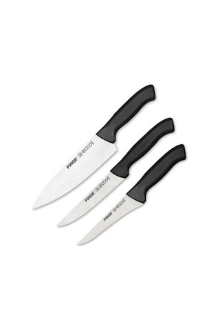 Pirge Ecco Şef Baba Bıçak Seti 35175 Siyah