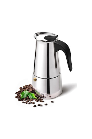 Paslanmaz Çelik Ocak Üstü 9 Cup Fincan Moka Pot Espresso Cin285-9