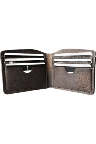 Gerçek Deri El Yapımı Özel Tasarım El Yapımı Klasik Cüzdan Kahve Koyu Kahverengi