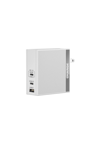 Sharge S140 - 140W PD3.1 GaN Hızlı Şarj Cihazı - Beyaz