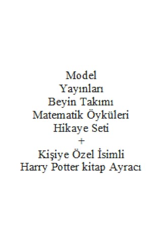 2. 3. 4. Sınıf Hikaye Seti Model Yayınları Beyin Takımı Matematik Öyküleri + Kişiye Özel İsimli Harry Potter Kitap Ayracı