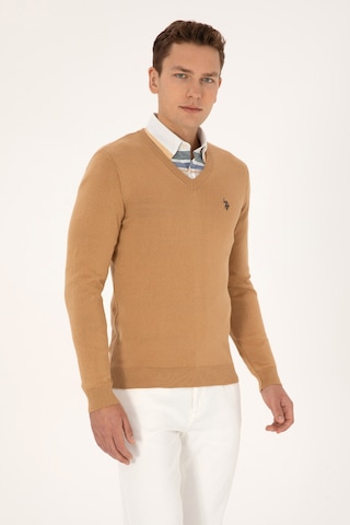 U.S. Polo Assn. U.s. Polo Assn. Erkek Camel Kazak /triko 50313662-vr015