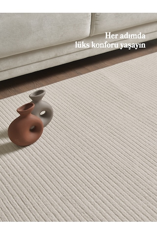 Modern Halı Özel Kesim Halı Kolay Temizlenebilir Halı Salon Halısı Mutfak Halısı Yolluk Bej Halı Bej