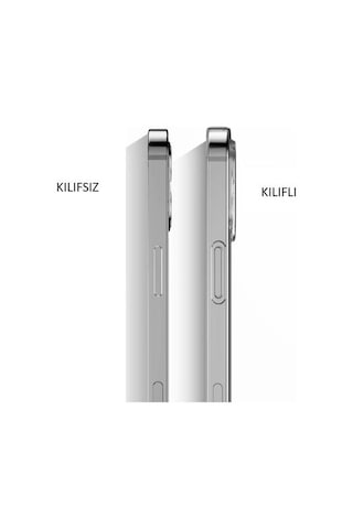 Apple Uyumlu iPhone 13 Pro Kamera Korumalı Tıpalı Silikon Kılıf Şeffaf