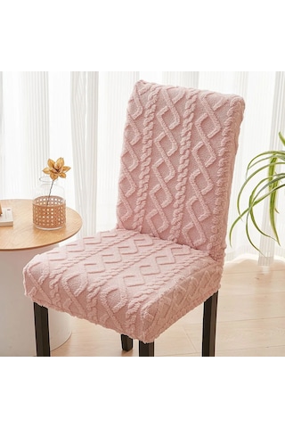 Dofolink 52x45 Cm Pembe Sandalye Kılıfı - Dayanıklı Poliester, Isıya Dayanıklı, Ev Ofis Mobilya Koruyucu Örtü Pembe