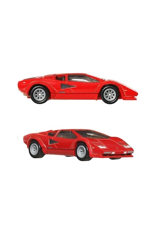 1:64 Hot Wheels Premium Car Culture 2'li Paket Lamborghını Countach Lp5000 Qv & Lancıa Stratos Zero Hbl96 - Jbl02 Çok Renkli