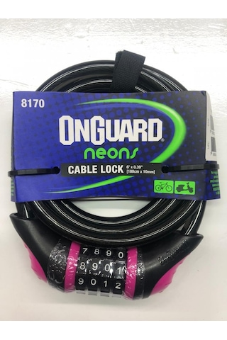 Onguard Şifreli Kilit 8170 Pembe Neon Combo Siyah