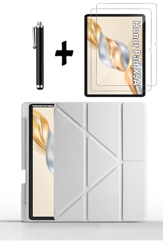 Honor Pad X9a 11.5 Inç 2025 Kılıf Kalem Bölmeli Standlı Darbeye Dayanıklı Ekran Koruyucu Kalem Seti Kapaklı Kılıf