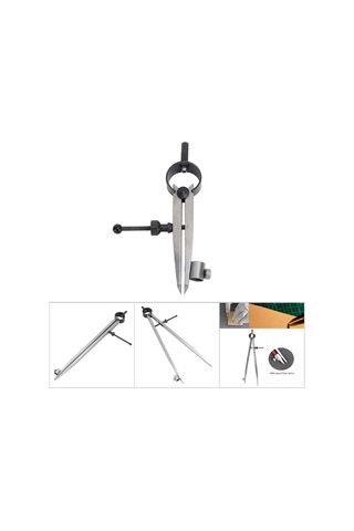 Honmex 75mm Karbon Çelik Yaylı Kompas, Kilitleme Özelliği, Çizim Ve Ölçüm İçin Ahşap/metal İşleri, Kalem Kılıfı İle