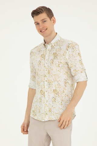 U.s. Polo Assn. Erkek Haki Gömlek Desenli 50283711-vr027 Yeşil