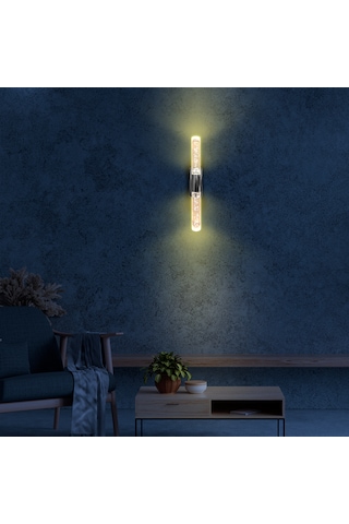 Bubblelight Medium Şık Tasarım Modern Ledli Aplik Platinum Pilli Gümüş