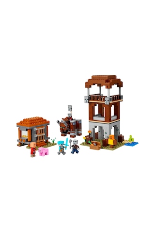 LEGO® Minecraft® Yağmacı Karakolu ve Çapulcu 21278 - 9 Yaş ve Üzeri Çocuklar için Video Oyunu Temalı Yaratıcı Oyuncak Yapım Seti (665P)