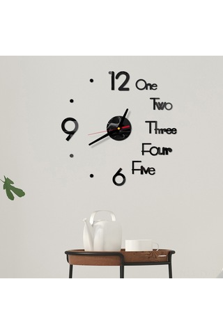 Teltree Akrilik 3d Sessiz Duvar Saati - Otomatik Yapıştırıcı, Modern Tasarım, Ev/ofis Uygun, Gümüş Renk Renkli