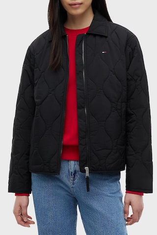 Tommy Jeans Su İtici Kapitoneli Klasik Yaka Mont Kadın Mont Dw0dw22909 Bds Siyah