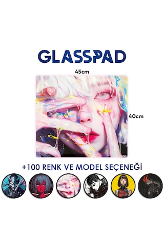 Glasspad Cam Mouse Pad - Premium Temperli Cam - 45x40 Cm Medium Senkou