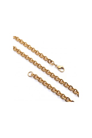 Premium Parlak Ve Şık Mariner Zincir Erkek 316l Çelik Kolye 6mm 55cm 3183eck045 - Gold Renk Altın