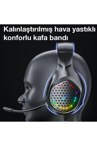 Xmowi R1 Gaming Mikrofonlu Rgb Oyuncu Kulaklığı Pc- Dizüstü Ve Ps4- 5775 Belirtilmemiş