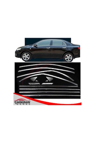 Toyota Corolla Uyumlu 2008-2012 Cam Çıtası Nıkelaj
