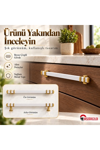 Haskan Kemer Kulp Altın/beyaz 128 Mm Altın - Beyaz