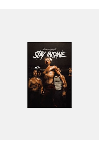 Fight Club - Stay Insane Tişört - Xl Beyaz - Siyah