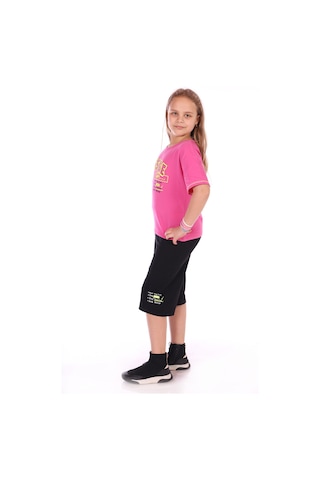 Toontoy Kids Toontoy Kız Çocuk Lets Be Happy Baskılı Kaprili Takım Ekru