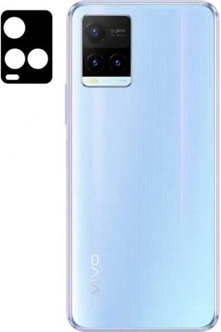 Vivo Y32 Zore 3D Kamera Camı Koruyucu Siyah