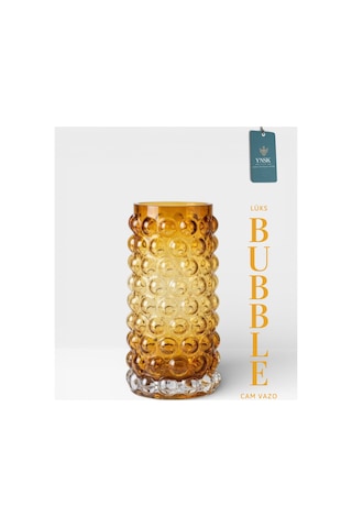 Chacha Home Luxury Bubble İthal Cam Vazo 23 Cm Bal