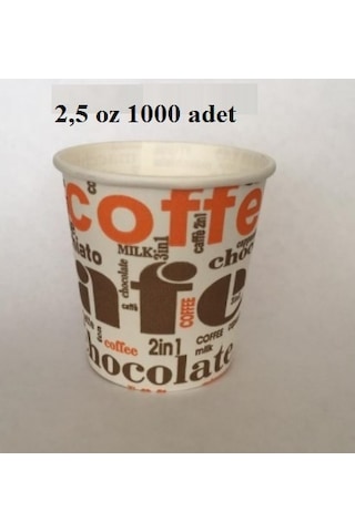 Kağıt Bardak 2.5 Oz (65 Ml) Zemzem & Espresso Bardağı. 1000 Adet