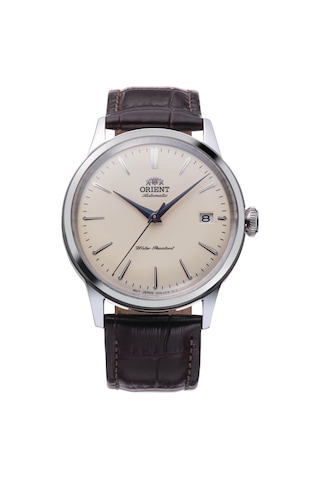 Orient Kurmalı Otomatik Deri Kahverengi Kristal Cam 38 Mm Erkek Kol Saati