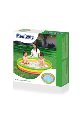 Bestway 3 Boğum Renkli. Şişme Zemin Çocuk Havuzu. 152x30 Cm  Bes