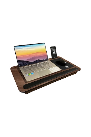 Axolotl Telefon Ve Tablet Bölmeli Minderli Laptop Sehpası Notebook Bilgisayar Çalışma Masası, Antik Meşe Sku: Smg8690010120571 Diğer
